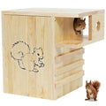 Extra Large Squirrel House for Outside, Squirrel Box with Predator Guard | Pine Wood Squirrel Nesting Box Outdoor, with Exterior Porch, Suitable for Squirrel Families and Chipmunks, Easy to Assemble - size: Extra Large: 11"wide
