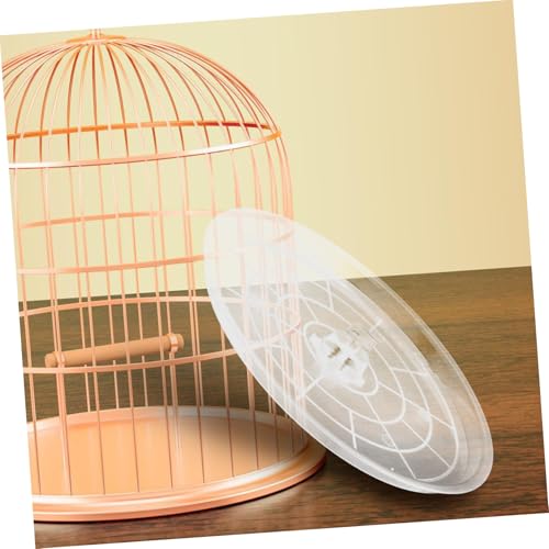 VANZACK 2Pcs Transparent Bird Cage Tray Easy to Clean Parrot Poop Holder Replacement for Bird Litter Fits Various Models Durable Sturdy Bird Cage Accessories
