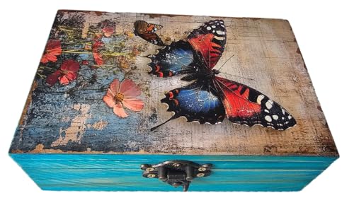 RK Collections Butterfly Trinket Box. Animal Trinket Box for Gift. Trinket case Holder (6.5 x 4.25 x 2.25 inches) - style: Butterfly