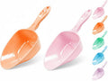 Melamine Pet Food Measuring Scoop, 1 Cup 1/2 Cup 1/4 Cup with Clear Measurement Lines for Dog, Cat, Bird, and Rabbit, Durable, Ergonomic Handle, Dishwasher safe-Orange & Baby Pink - color: Orange, Baby Pink