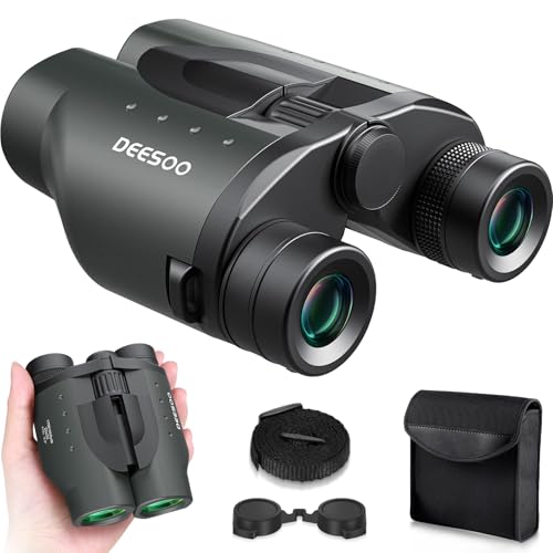 25x32 Compact Bird Watching Binoculars, High Powered for Adults Kids | BAK4 FMC Optics for Cruise Ship, Low Light for Camping Hiking, Eyeglass Friendly for Men Women, Small Size for Travel