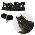 3Pcs Rat Harness and Leash, Small Animal Training Walking Vest Leash Adjustable Traction Rope Strap for Squirrel Gerbil Chinchilla Rat (Black) - color: Black
