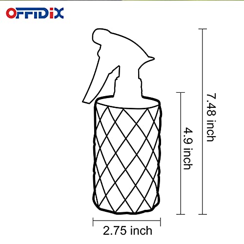 Glass Spray Bottle, Plant Mister,Pressure Watering Can, Water Spray Bottle with Adjustable Nozzle, 0.35L/11.8oz Handheld Spray Bottles for Outdoor Indoor Garden, Plants, Cleaning Solutions - color: Rhombus White