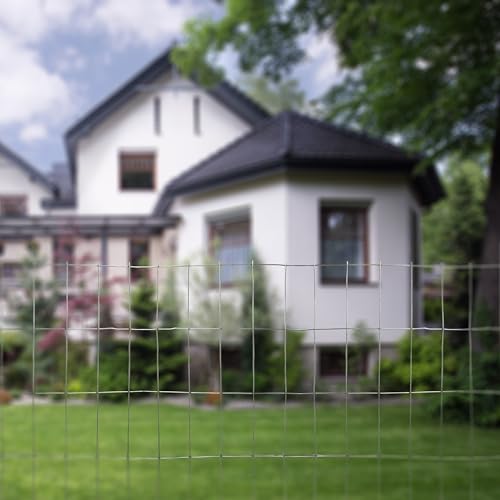 YARDGARD 2 in. x 4 in. Mesh Welded Wire Fence Roll, 48 in. x 50 ft., 14-Gauge Galvanized Steel Fence for Animal Enclosures, Garden Protection and Property Fencing, Rabbit Control an Utility Fence - size: 48.in x 50 ft. x 14 ga.