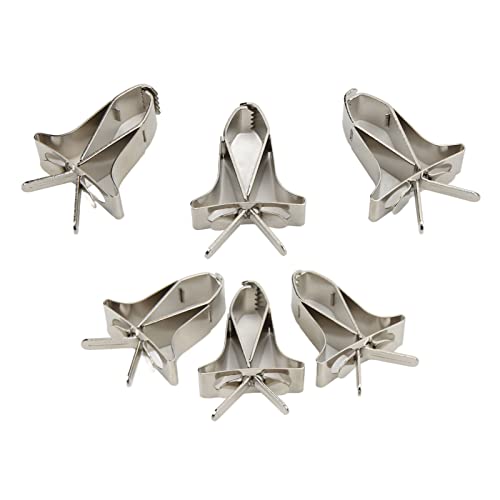 Jeanoko 6pcs Food Clips, Durable Stainless Steel Bird Cage Feeders for Vegetables and Fruits for Budgies and Cockatiels