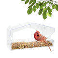 Perky-Pet Clear Outdoor Window Bird Feeder with Strong Suction Cups – 1 Lb Seed Capacity - Perky Pet 347 - Entertaining Bird Feeding - Great Gift Idea, Outdoor Decor - size: 1 LB Capacity