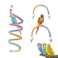 3pcs Bird Cage Climbing Rope Toys, Gradient Colorful Bird Rope Perch Stand, Bendable Cage Climbing Rope, Bird Cage Accessories, Suitable for All Birds (9.8''+15.7''+39.3'') - color: A