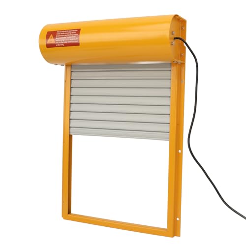 Automatic Chicken Coop Door Opener Battery Powered Timer LED Display with Programmable Controller for Chicken Duck Goose Poultry Coop (Yellow) - color: Yellow