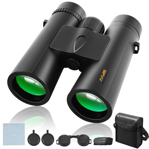 12x42 HD Compact Binoculars for Adults High Powered, for Bird Watching | Large View Binoculars with Clear Low Light Night Vision, Waterproof Binoculars for Hunting Hiking Travel Sport Gift for Men