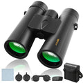 12x42 HD Compact Binoculars for Adults High Powered, for Bird Watching | Large View Binoculars with Clear Low Light Night Vision, Waterproof Binoculars for Hunting Hiking Travel Sport Gift for Men