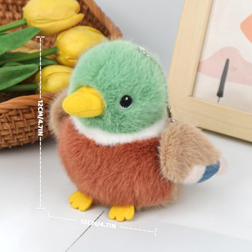 Mallard Duck Stuffed Animal 4.7 Inch Realistic Cute Plush Toy, Cute Mallard Duck Plushie Christmas Birthday Valentine's Day Gift for Kids Girlfriends - color: Mallard