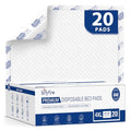 Extra Large Disposable Bed Pads 36"x 48"(20 Count) Adult Chucks Incontinence Underpads,Thicken Premium Tear Resistant Waterproof Pee Pads for Elderly,Kids,10X Super Absorbency Puppy Training Pads - size: 36"x48"(20 Count)