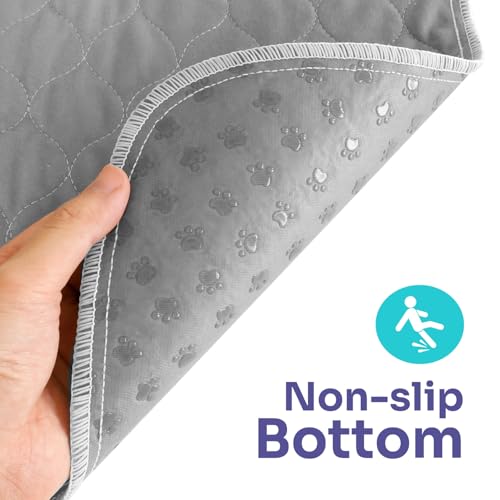 Reusable Pee Pads for Dogs Extra Large 60" x 48" Puppy Playpen Mat | Washable Pee Pads Heavy Absorbency Waterproof Dog Training Pads Non-Slip for Housebreaking, Whelping, Potty, Crate - size: 48x60 Inch (Pack of 1)