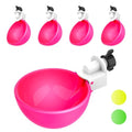 Lil'Clucker - Large Automatic Chicken Waterer Cups Suitable for Ducks, Geese, Turkeys, and Bunny Rabbit - Water Feeder Kit - Poultry Waterer (Pink, 5 Pack) - color: Pink, size: 5 Pack