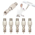 Threaded Stainless Steel Water Nipples for Rabbit (6Pcs) | Metal Automatic Watering System for Rat, Guinea Pig, Hamster, Ferrets, Mouse, Mice