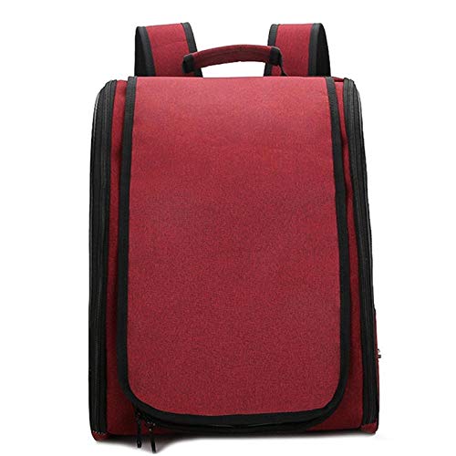 Bird Carriers Pet Parrot Backpack Bird Travel Carrier Outerdoor Breathable Hiking 1Pcs Red