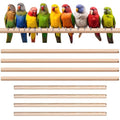Sintuff Bird Perches for Cage Accessories, Wooden Perch Rods Replacement with Double Head Slots, 0.6 Inch Diameter Natural Wood Stand for Parrot Macaw Cockatoo Parakeet (15 Inches,18 Inches,8 Pcs) - size: 15 Inches,18 Inches
