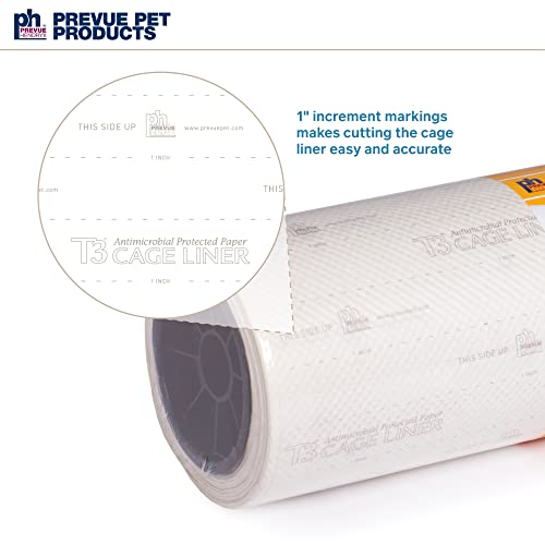 Prevue Pet Products T3 Cage Liner - Bird Cage Accessories, 25 ft Odor Absorbent Protection, Universal Liner for All Birds, Fits Small, Medium, and Large Enclosures, Simplifies Cleaning - Regular Size - size: 21.5 in / 25 ft