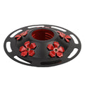 WOSIBO Hummingbird Feeder Replacement Bottom Base Replacement Part Includes Red Plastic Base Metal Top and Brushes (Black Circle) - color: Black Circle