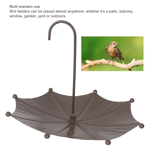 Metal Bird Feeder Rain Guard,Hanging Bird Feeder and Bath Umbrella Shade Hummingbird Oriolefeeder Tray Bath Pond Or Drinker for Outdoor Garden Decor