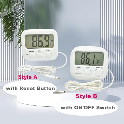 Small Digital Thermometer TA358 Celsius/Fahrenheit Temperature Indoor/Outdoor Meter Gauge with 5ft/1.5M Probe Sensor - style: Style A