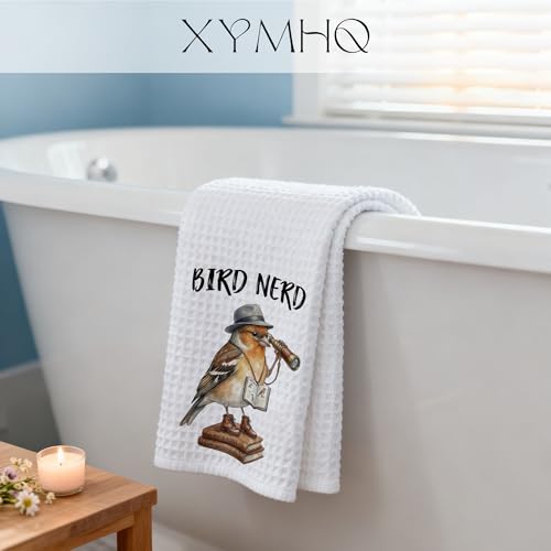 Funny Bird Gifts Kitchen Towels, Animal Nerd Decor Dish Towel, Bird Watching Lover Gag Gifts for Men Women Housewarming, 16x24