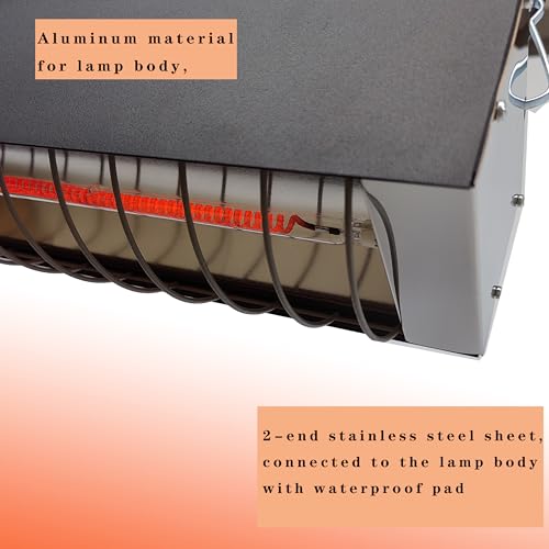 Heat Lamp for Chicks, Carbon Fiber Heating Element, Energy-Saving Poultry Equipment (330W)