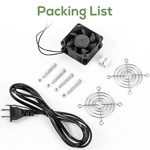 60mm EC Cooling Fan AC 110V 115V 120V 220V 240V High Air Flow Dual Ball Bearing with Power Cord