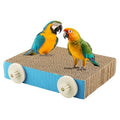 7.9 Inch Shreddable Bird Cardboard Platform, Foot Grinding and Chew Toy for Parrot Cages, Cage Mounted Paper Toys for Budgies, Lovebirds, Cockatiels & Conures, Supports Beak Health