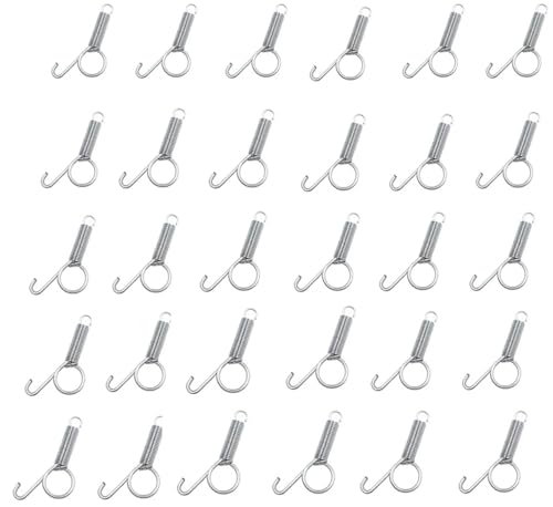 30 Pcs Pet Cage Door Latch Spring Hook Quail Cage Clips for Wire Cages - Fixing Small Animal, Rabbit, Dog, Cat, Parrot, Guinea Pig, Squirrel