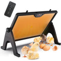 Brooder Plate Heater with Remote - 2-Sided Warming Chick Heat Plate, 4 Timers, Night Light, LED Temp Display, 180W Low Energy, for Chick, Cat, Dogs in Cold Weather (Dark Black) - color: Dark Black