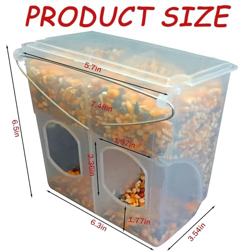 Automatic Pigeon Bird Feeder Water, Plastic Feeder Water Dispenser Drinkers for Cage, No Mess Hanging Parrot Food Feeding, Cage Accessories for Parakeet Quail Bird Chicken (2 Hole - Iron Wire) - size: 2 Hole - Iron Wire