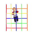 Climbing Cargo Net,Ninja Warrior Obstacle Course for Kids,Rope Net Ladder Monkey Bars for Rock Wall Jungle Gyms Playground Ribbon Training for Indoor and Outdoor Swing Set Tree House