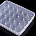Jilukibo Egg Holder for Refrigerator with Lid, 24 Count Egg Tray Carrier Storage Box for Fridge, Stackable Clear Plastic Egg Container Dispenser Keep Fresh, 24 Egg Box (2 Pack)