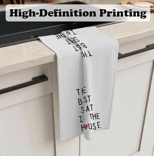 Funny Bathroom Kitchen Towel Dish Towels for Kitchen Decor 16x24 Inch,The Best Seat in The House Hand Towels,Funny Gifts for Women Friends Housewarming Neighbor Gifts - color: Funny-house