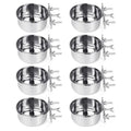 Tfwadmx 8 Pcs Bird Feeding Dish Cups,Parrot Food Bowl Clamp Holder Coop Cup Bird Cage Water Bowl for Parakeet African Greys Conure Cockatiels Lovebird Budgie Chinchilla