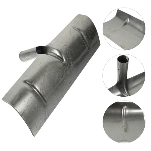 HOMSFOU Manure Rake Head and Shovel Scraper for Bird Cage Cleaning, 39cm Silver Metal Manual Manure Spade Replacement Head for Farm and Poultry Use