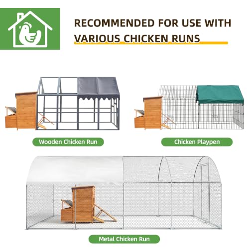 2-Story Chicken Coop for 6-8 Chickens, Sturdy and Easy to Assemble | Spacious 3 Nesting Boxes, Easy-To-Clean Pull-Out 2 Trays, Featuring A Foldable Ramp, And Asphalt Roof