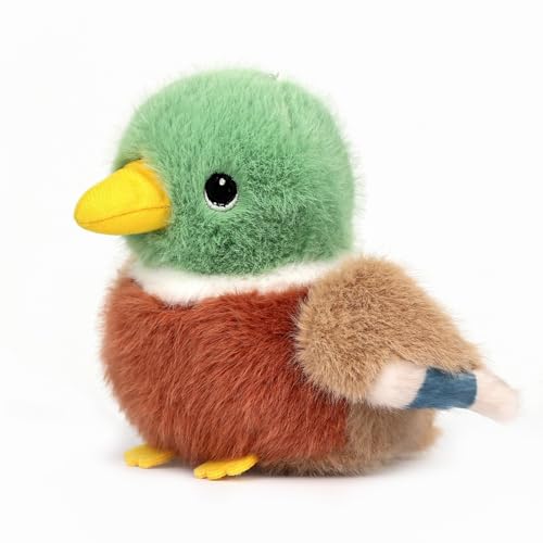 Mallard Duck Stuffed Animal 4.7 Inch Realistic Cute Plush Toy, Cute Mallard Duck Plushie Christmas Birthday Valentine's Day Gift for Kids Girlfriends - color: Mallard