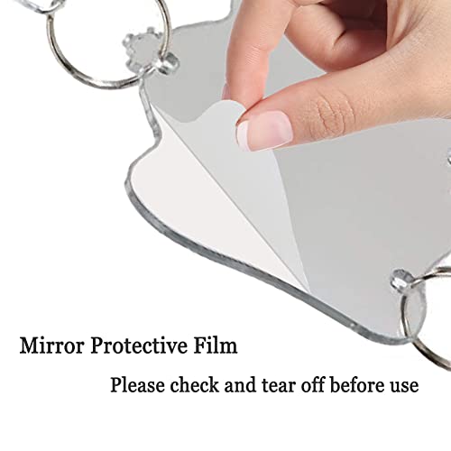 Litewoo Bird Mirror Toy Parrot Hanging Anti-Shatter Mirror Fun Play Toy with Bells for Parakeet Cockatiel Conure Budgie Lovebird Cockatoo Canary Finch Cage Accessories - color: Toy4