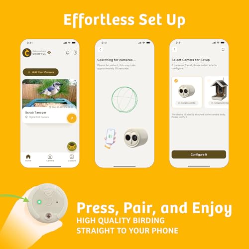 Birds Choice Smart Bird Feeder with Camera | Solar Powered Bird Watching for Outdoors | AI to Identify Bird Species, Capable of Real-Time Streaming | Wireless with Camera, Waterproof Construction | AI Species Recognition Motion-Activated Ultra HD Video an
