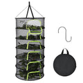 LUKETURE 6-Layer Hanging Herb Dryer Rack - with U-Zipper Mesh Net & Hook, Foldable Collapsible Drying Rack for Plants, Herbs, Flowers, Fish, Jerky, Laundry