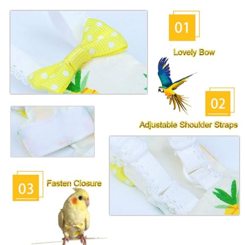 QBLEEV Bird Diaper Flight Suite, Reusable Parrot Nappy Cockatiel Clothes | Soft & waterproof inner layer, cute pigeon pants urine wet suit costume for conure macaw african budgies sun parakeet - color: Rabbit, size: L