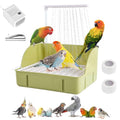 Parrot Bathtub Bird Automatic Bath Shower,Large Bird Shower Fountain Indoor Bathtub with Running Water, Contains USB and Pump,for Pet Birds, African Grey, Cockatiel, Conure, Budgie, Lovebird(Green) - color: Green