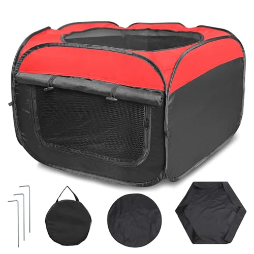 ASTIMESA Double Door Brooder Box for Chicks, Breathable Pop up Chicken Brooder, Foldable Large Chick Starter Kit, 45.1" x 19.9" Brooding Playpen/Tent Holds Up to 20 Duck Quail Gosling