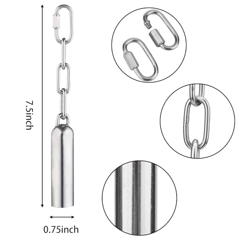 LWINGFLYER Stainless Steel Bird Bell Toy for Large Parrots – Hanging Bird Cage Toy with Quick-Link Clip, Durable & Easy-Clean Parrot Toys for Macaws, Cockatoos, African Greys