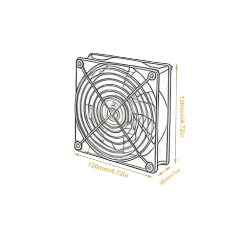 Computer Fan with AC Plug 120mm 12V DC Brushless Cooling Fan | AC 100V-240V Speed Control, for Cabinet Case Chassis Server Workstation Amplifier Xbox Pet Box Greenhouse Cooling - style: 4.72inx1in