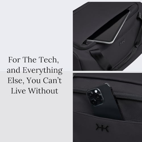 Knack Expandable Travel Duffel Midnight Black | 35L Duffel with hidden, separate 13L compartment easily organizes 4-5 days of travel gear. - color: Midnight Black, style: Travel Duffel