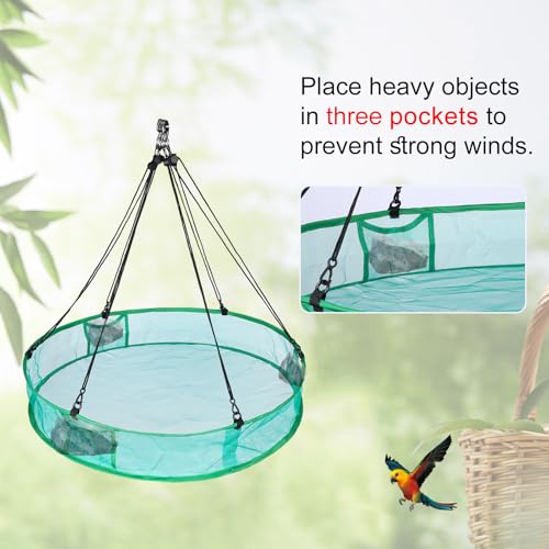 2Pcs Bird Seed Catcher for Outdoor Feeders, Bird Feeder Trays to Catch Seed, Upgraded Version Can Prevent Strong Winds. (24 inches) - style: 24 inches