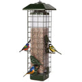 Squirrel Proof Bird Feeder, Metal Mesh Bird Feeder for Outside, Large Capacity and 4 Ports Perches (Green) - color: Green